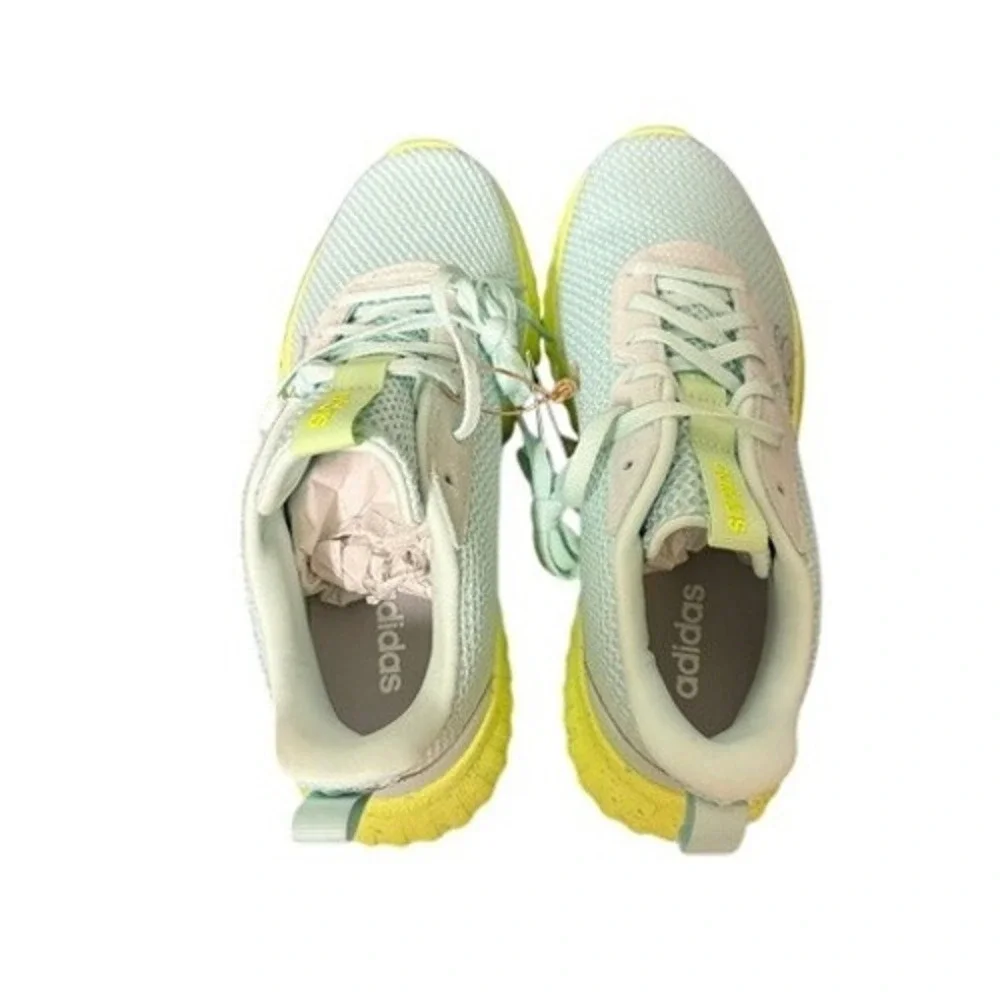 NWT Adidas Kaptir Base Sneakers – Women's Size 7.5 – Mint & Neon‎ Yellow